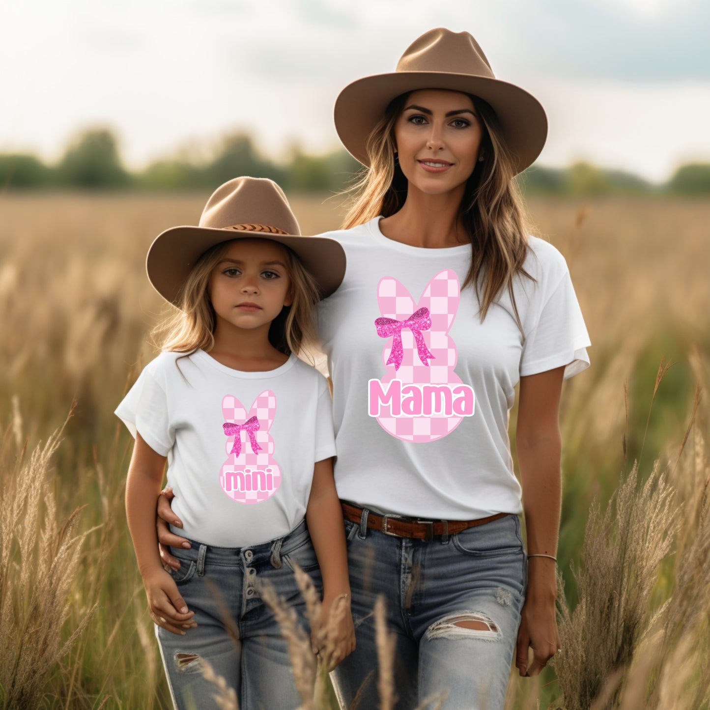 Mama Mini Pink Glitter bow