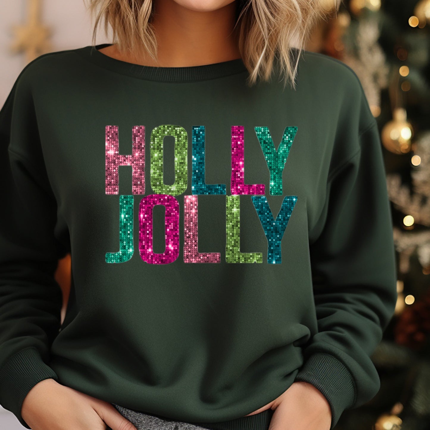 Glitter Holly Jolly