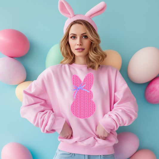 Pink Knit Bunny