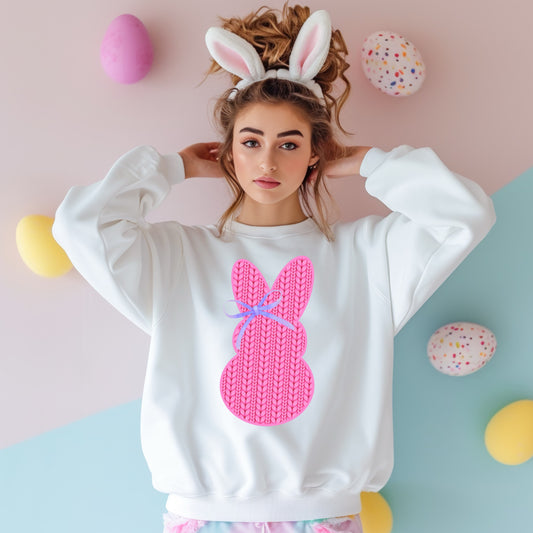 Pink Knit Bunny
