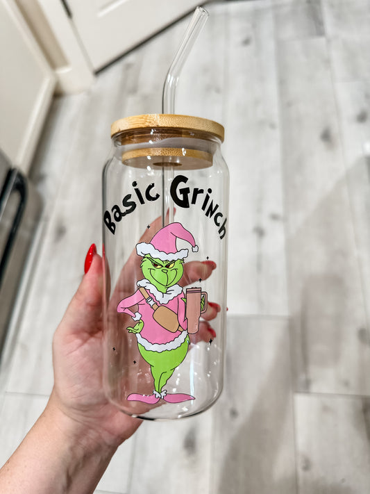 Basic Grinch glass tumblr 20 oz