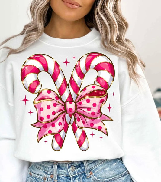 Pink Candycane Bows